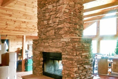 Custom Rock Fireplace