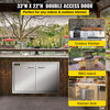 VEVOR Outdoor Kitchen Doors BBQ Kitchen Doors 33x22" Stainless Steel Cabinet