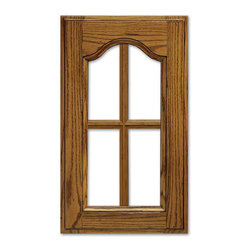 Chateau with French Lites from CabinetNow.com shown in Rustic Oak - Kitchen Cabinetry