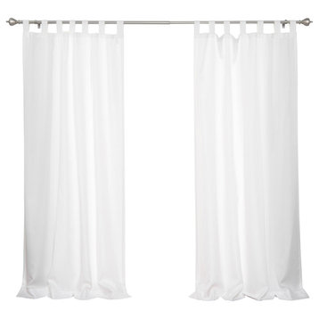 Oxford Tab Top Curtains, White, 52"x84"