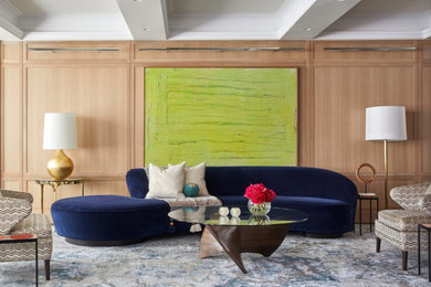 Living room - contemporary living room idea in New York