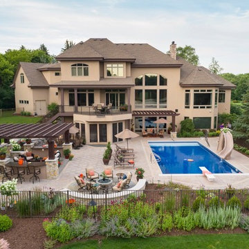 Suburban Luxury Landscape Design | Gem Lake Jewel | Luxury Backyard in Gem Lake,