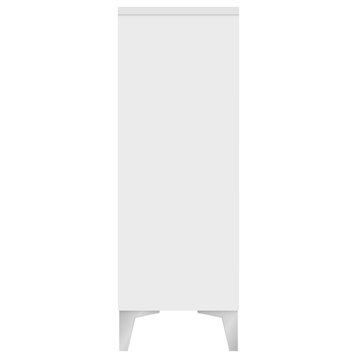 12" Freestanding Modern White Side LVB-12W for Style 7 and 8