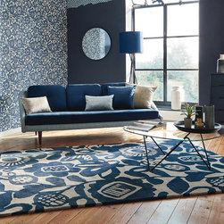 Scion Kukkia Rugs 24508 in Ink - Rugs