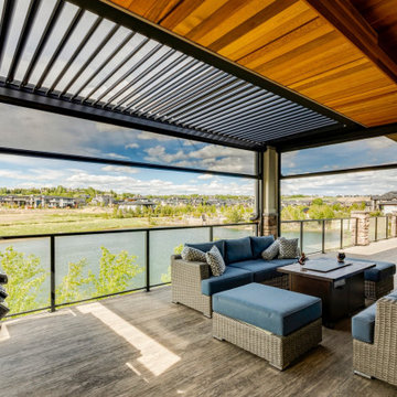 Upper Deck StruXure Pergola Enclosed With Phantom Motorized Privacy Screens