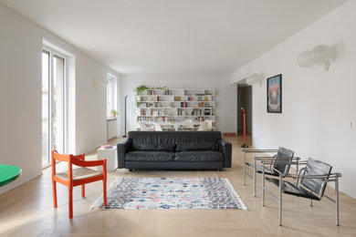 Immagine di un soggiorno design