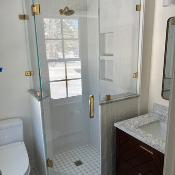 Custom Neo-Angle Frameless Shower