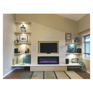 Media Wall - Transitional - Family Room - Vancouver - by Sitka Studios ...