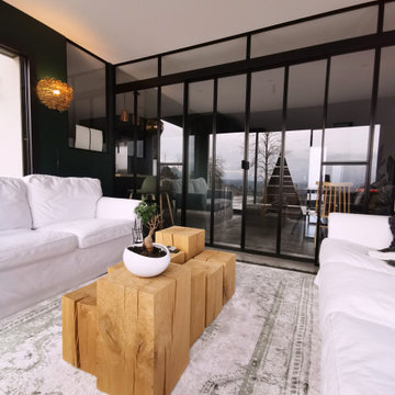 Belle Villa en niveau décalé avec mix toit tuile / toit terrasse avec Piscine