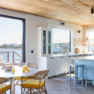 75+ Maritime Küchen mit Rückwand aus Terrakottafliesen Ideen & Bilder