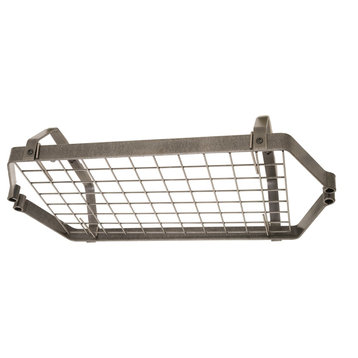 Handcrafted Low-Ceiling Retro Rectangle Pot Rack w 12 Hooks Hammered Steel