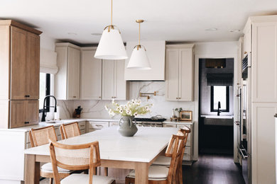 Kitchen - large transitional kitchen idea in Kansas City