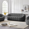 Elijah Velvet Upholstered Sofa, Gray