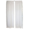 Hand-Crafted Airy Linen Curtain Panel, Ecru, 48"x96"