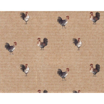 Non-Woven Animals Wallpaper For Accent Wall - Roosters Wallpaper 9032WK, Roll