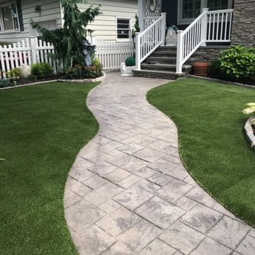 Artificial Grass Front Yard Design