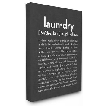 Laundry Definition Typography, Canvas, 16"x20"