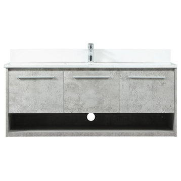 Elegant VF43548MCG-BS 48" Single Bathroom Vanity, Concrete Gray