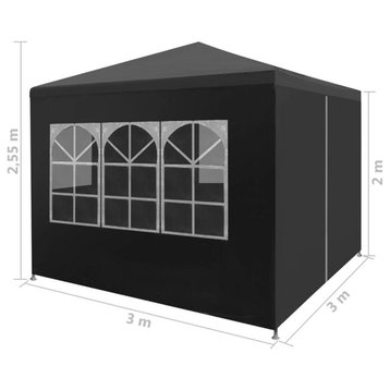 vidaXL Party Tent 9'10x9'10 Anthracite, 45098