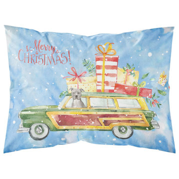 Merry Christmas Staffordshire Bull Terrier Fabric Standard Pillowcase