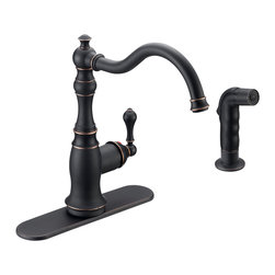 Designers Impressions - Designers Impressions Kitchen Faucet With Sprayer, Oil-Rubbed Bronze - Kitchen Faucets