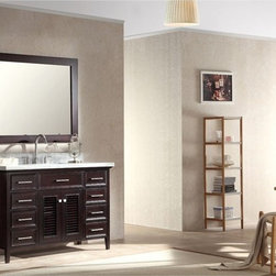 49 inch Cottage Single Sink Bathroom Vanity Set in Espresso Finish - Bathroom Vanities And Sink Consoles