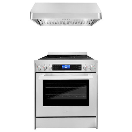 2-Piece Kitchen, 30" Electric Range and 30" Under Cabinet Range Hood