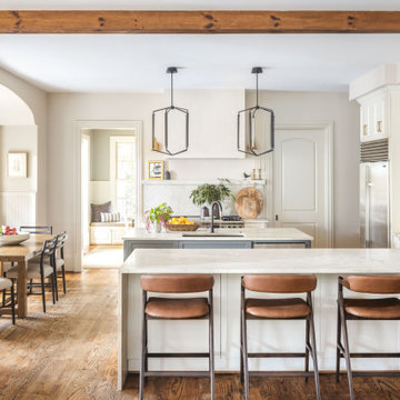 Transitional Kitchen Remodel with Custom Cabinetry and Architectural Lighting