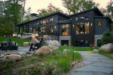 Contemporary exterior home idea in Minneapolis