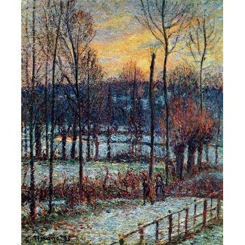 Camille Pissarro The Effect of Snow Sunset Eragny Wall Decal Print