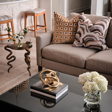 Warm textures and colors in a contemporary home
