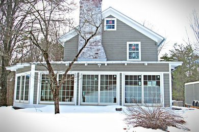 Inspiration for a craftsman exterior home remodel in New York