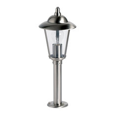 Klien Modern Outdoor Pillar Post Top Light, Stainless Steel