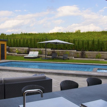 Elegant Landscaping Project In Toronto With Pool Construction & Outdoor Kitchen