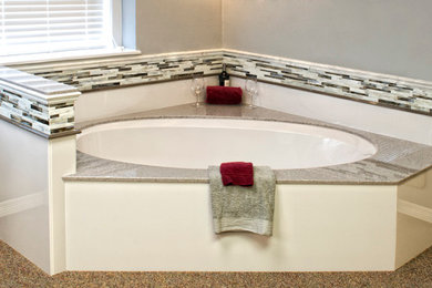 Engineered Marble Large Oval Tub with Engineered Granite Deck