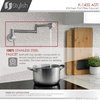 STYLISH Stainless Steel Wall Mount  Pot Filler Folding Stretchable