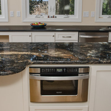 Absolute Black Honed and Saturnia Granite