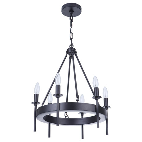 Larrson 6-Light Chandelier in Flat Black