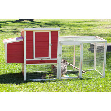 ECOFLEX Sonoma Chicken Coop in Red and Maple