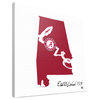 University of Alabama Crimson Tide Established Love Canvas Print, 12"x12"