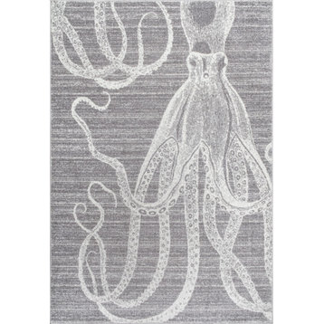 Novelty Octopus, Gray, 9'x12'