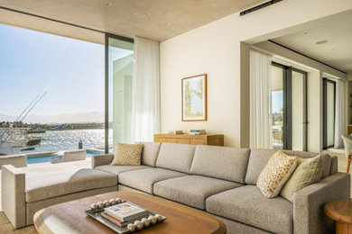 Inspiration for a coastal living room remodel in Los Angeles