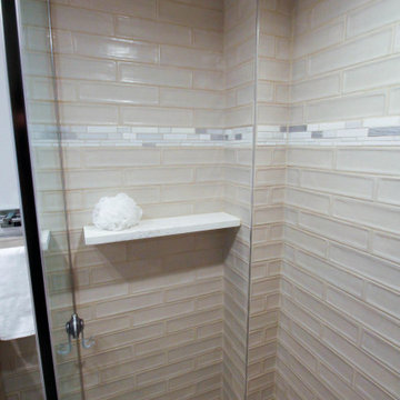 Contemporary master bathroom in Scotch Plains