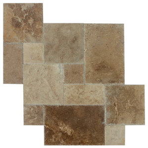 Volcano Travertine Tile Antique Pattern Brushed and Chiseled- 20 boxes