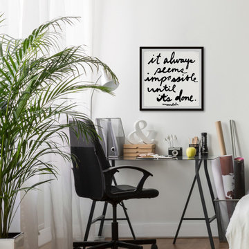 "It Always Seems Impossible Until It's Done" Framed Painting Print