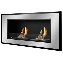 Contemporary Indoor Fireplaces Ignis Bellezza Wall-Mounted/Recessed Ventless Ethanol Fireplace