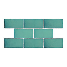 SomerTile Antic Special Lava Verde 3" x 6" Ceramic Wall Subway Tile