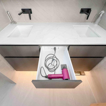 Symmetry Cabinets Ensuite Vanity With Hidden Styling Station