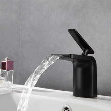 $83.99 Contemporary Waterfall Bathroom Sink Faucet Single Handle One-Hole Sink F