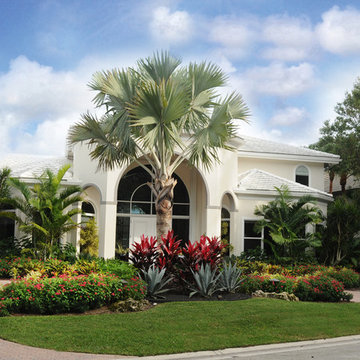 Colorful Curb Appeal in a Boca Raton Landscape